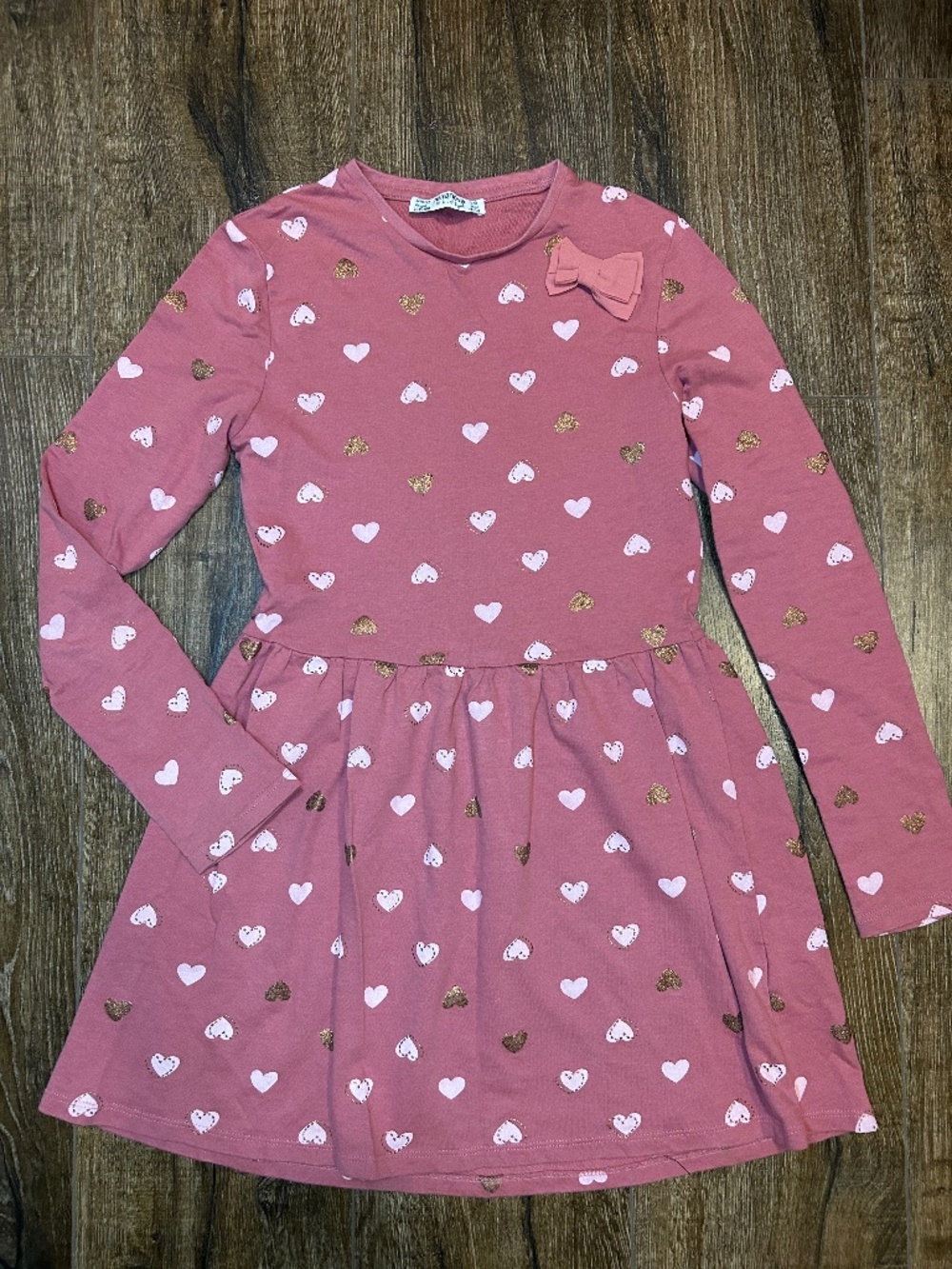New Terranova dusty-rose children's long-sleeve dress Size 152-158/ 12y